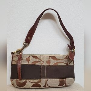 vintage Coach Signature Sufflette demi shoulder bag in the khaki/brown